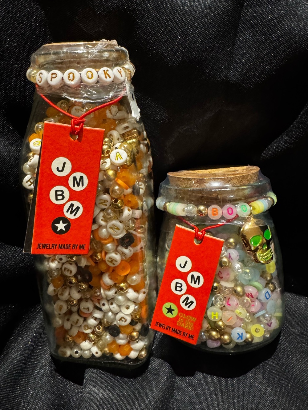 Set of 2 Btl’s of Halloween DIY Beaded Word Jewelry Kits